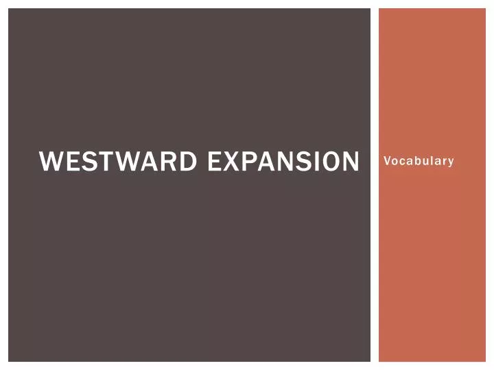 westward expansion