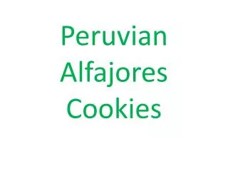 Peruvian Alfajores Cookies