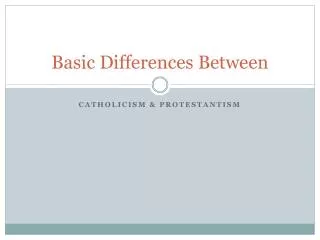 Basic Differences Between