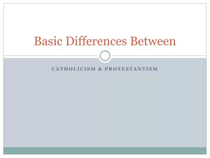basic differences between