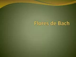 flores de bach