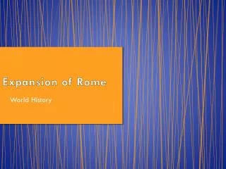 Expansion of Rome