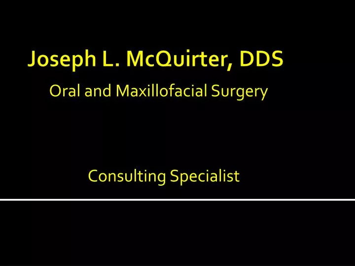oral and maxillofacial surgery consulting specialist