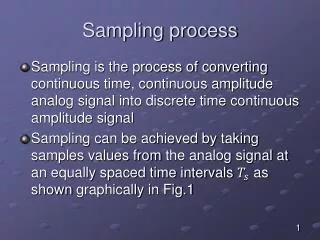 Sampling process