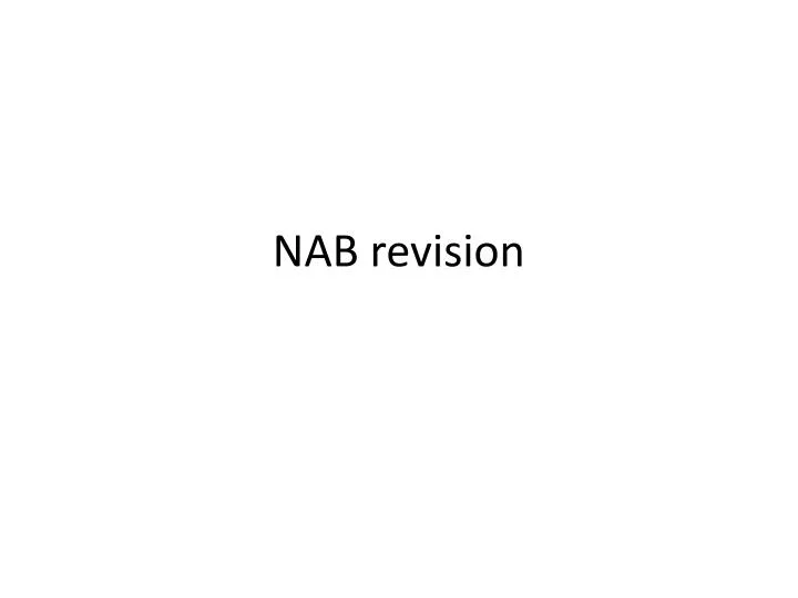 nab revision