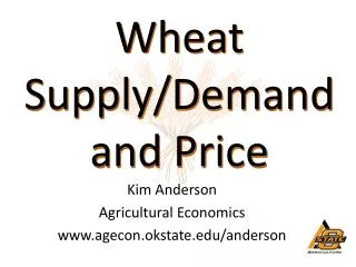 Wheat Supply/Demand a nd Price