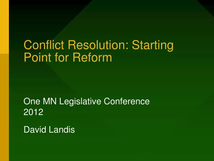 one mn legislative conference 2012 david landis