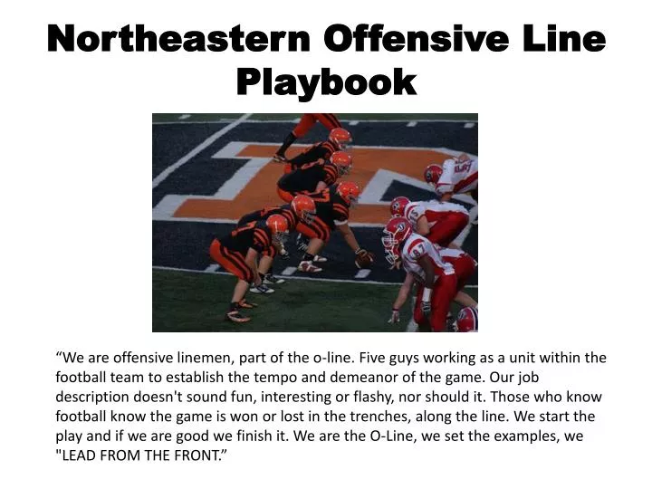 northeastern offensive line playbook