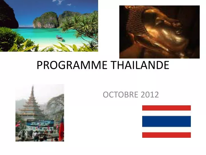 programme thailande