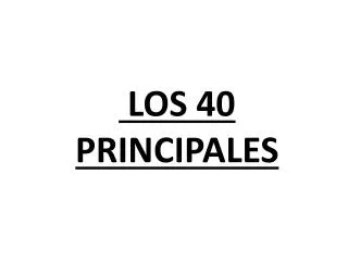 los 40 principales