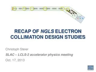 Recap of NGLS ElECTRON Collimation Design Studies