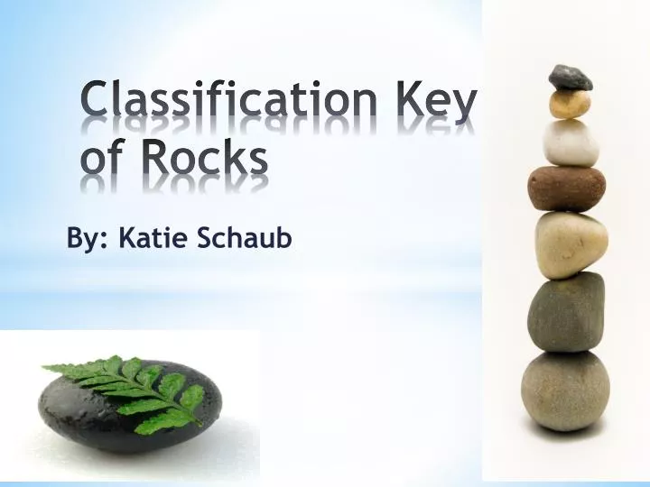 classification key of rocks