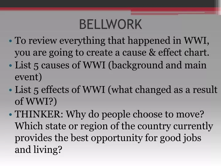 bellwork