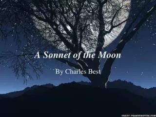 A Sonnet of the Moon