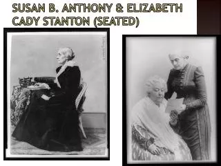 Susan B. Anthony &amp; Elizabeth Cady Stanton (seated)