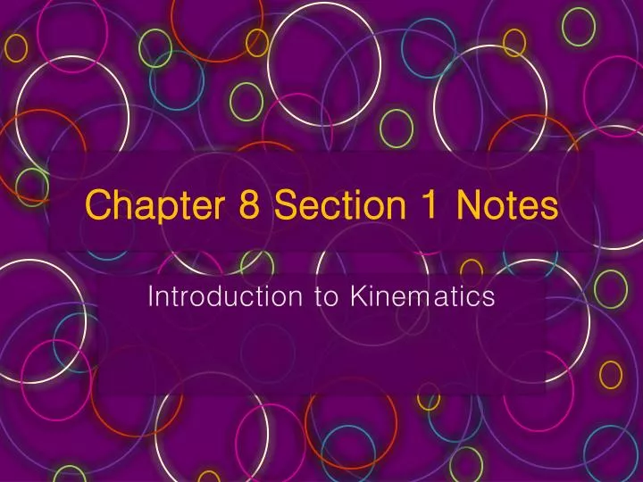 chapter 8 section 1 notes