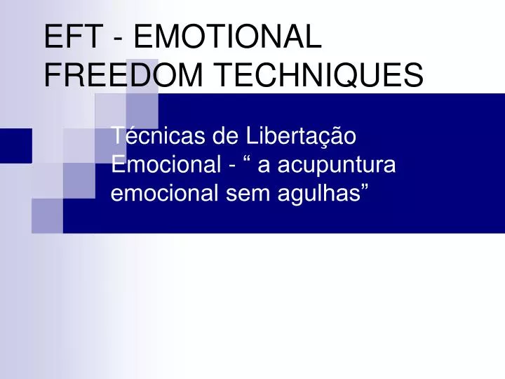 eft emotional freedom techniques