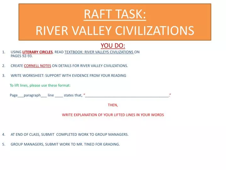 raft task river valley civilizations