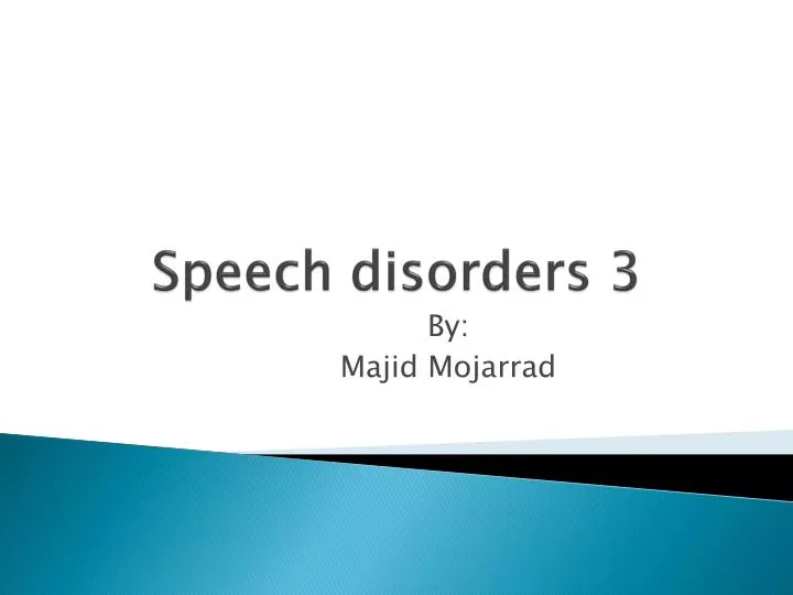 speech disorders 3