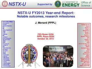 NSTX-U FY2013 Year-end Report: Notable outcomes, research milestones