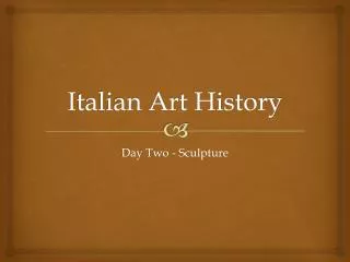 Italian Art History