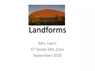 Landforms