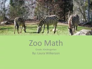 Zoo Math Grade: Kindergarten By: Laura Wilkerson