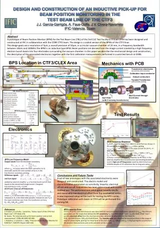 DESIGN AND CONSTRUCTION OF AN INDUCTIVE PICK-UP FOR BEAM POSITION MONITORING IN THE