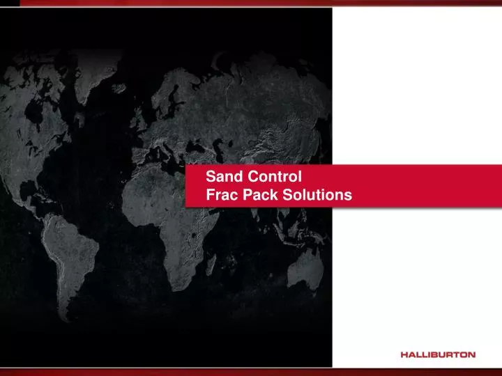 sand control frac pack solutions