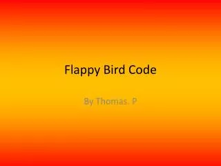 Flappy Bird Code
