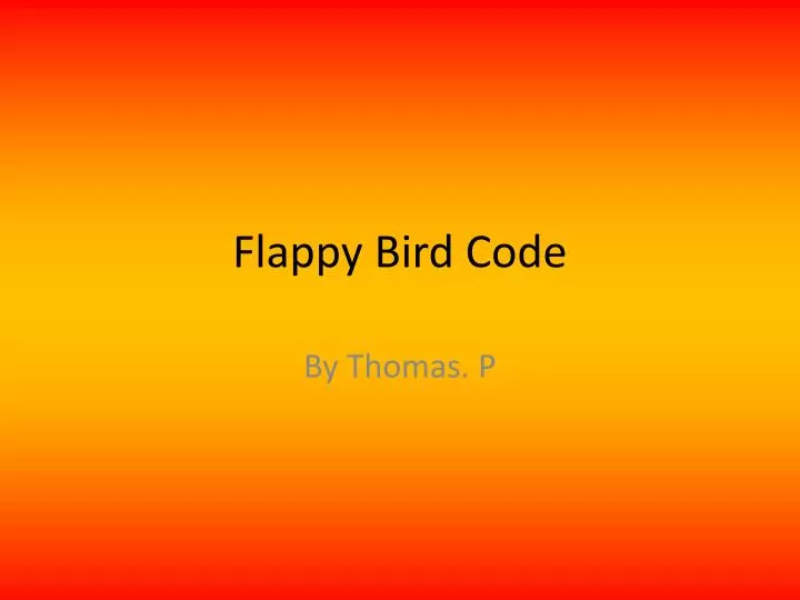 flappy bird code