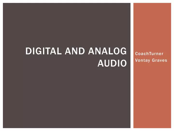 digital and analog audio