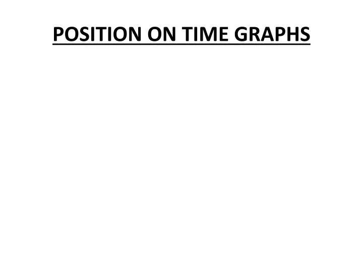 position on time graphs