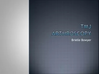 TMJ Arthroscopy