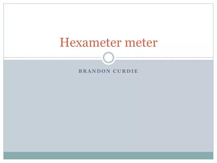 hexameter meter