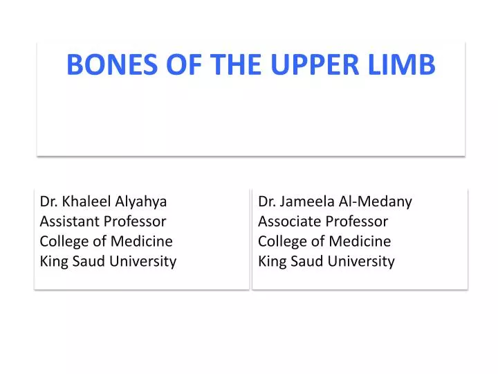 bones of the upper limb