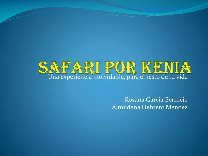 safari por kenia