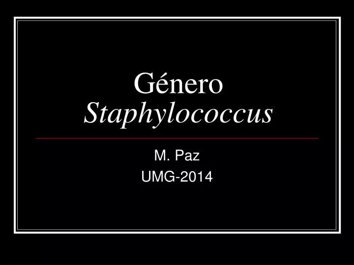 g nero staphylococcus