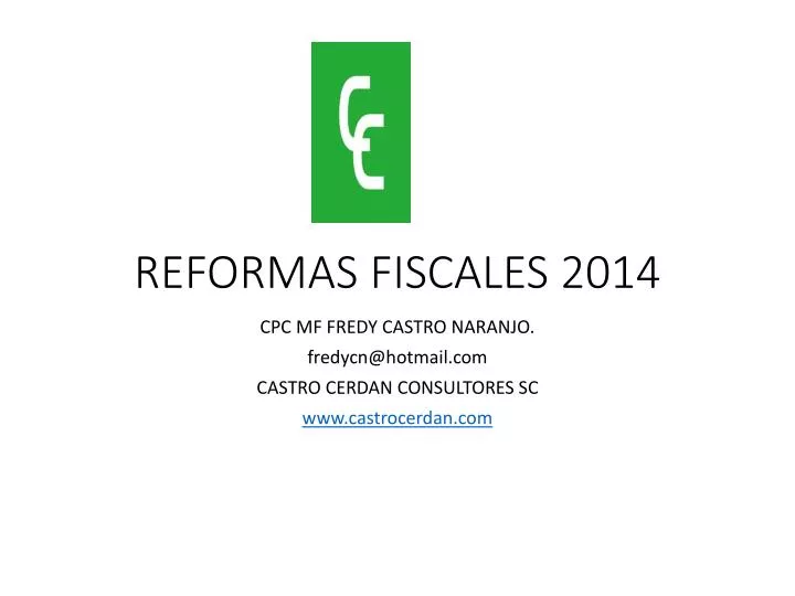 reformas fiscales 2014