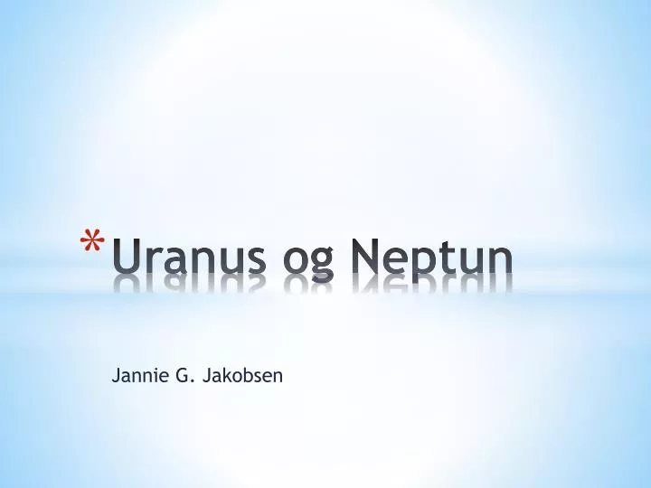 uranus og neptun