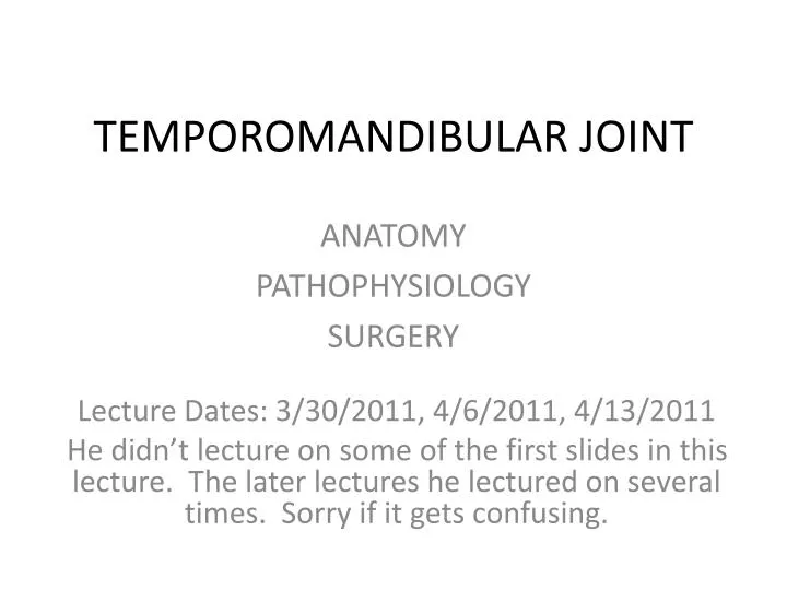 temporomandibular joint