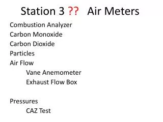 Station 3 ?? Air Meters