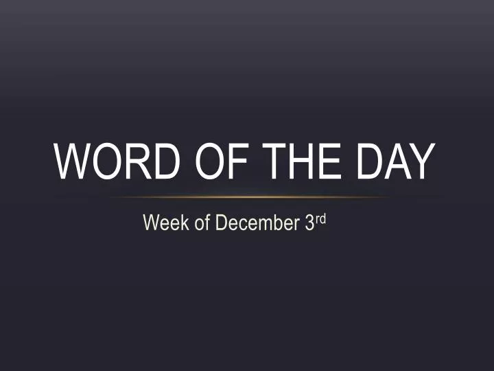 word of the day