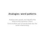 Exploring Word Relationships: Analogies, Synonyms, and More - slide 1