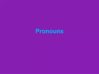 pronouns