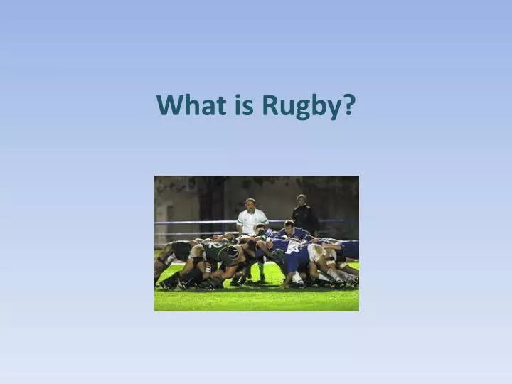 what is rugby