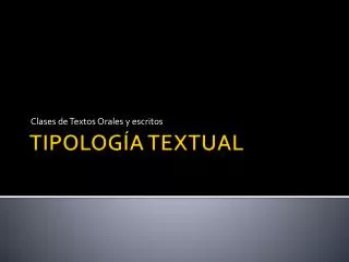 clases de textos orales y escritos