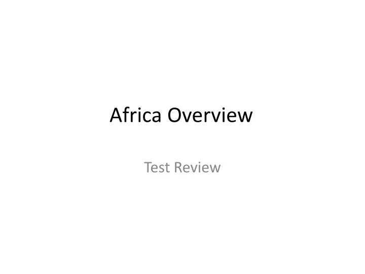 africa overview