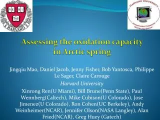 Assessing the oxidation capacity in Arctic spring