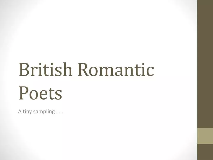 british romantic poets